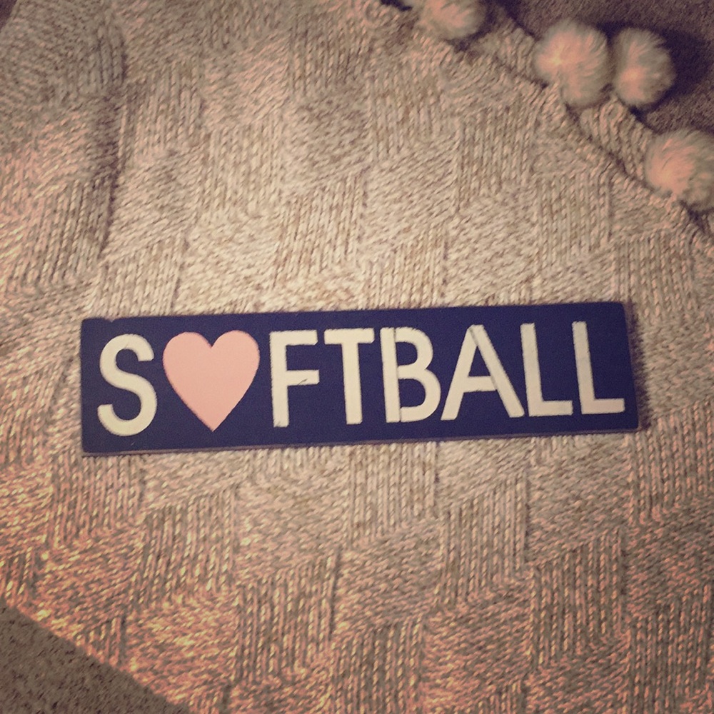 Wood antique style softball sign!